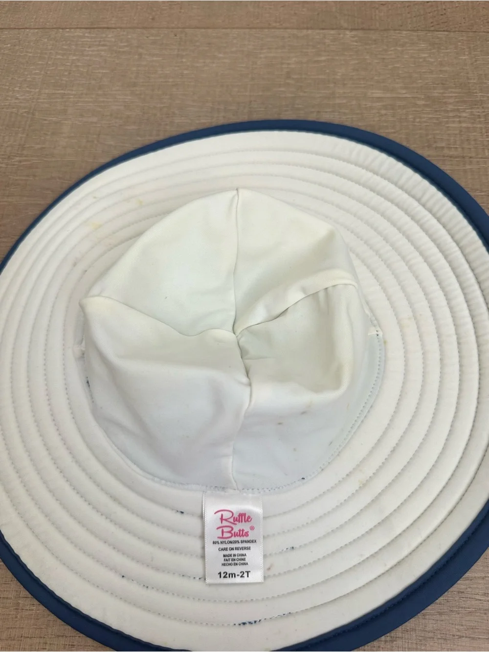 Kids Blue Wide Brim Sun Hat